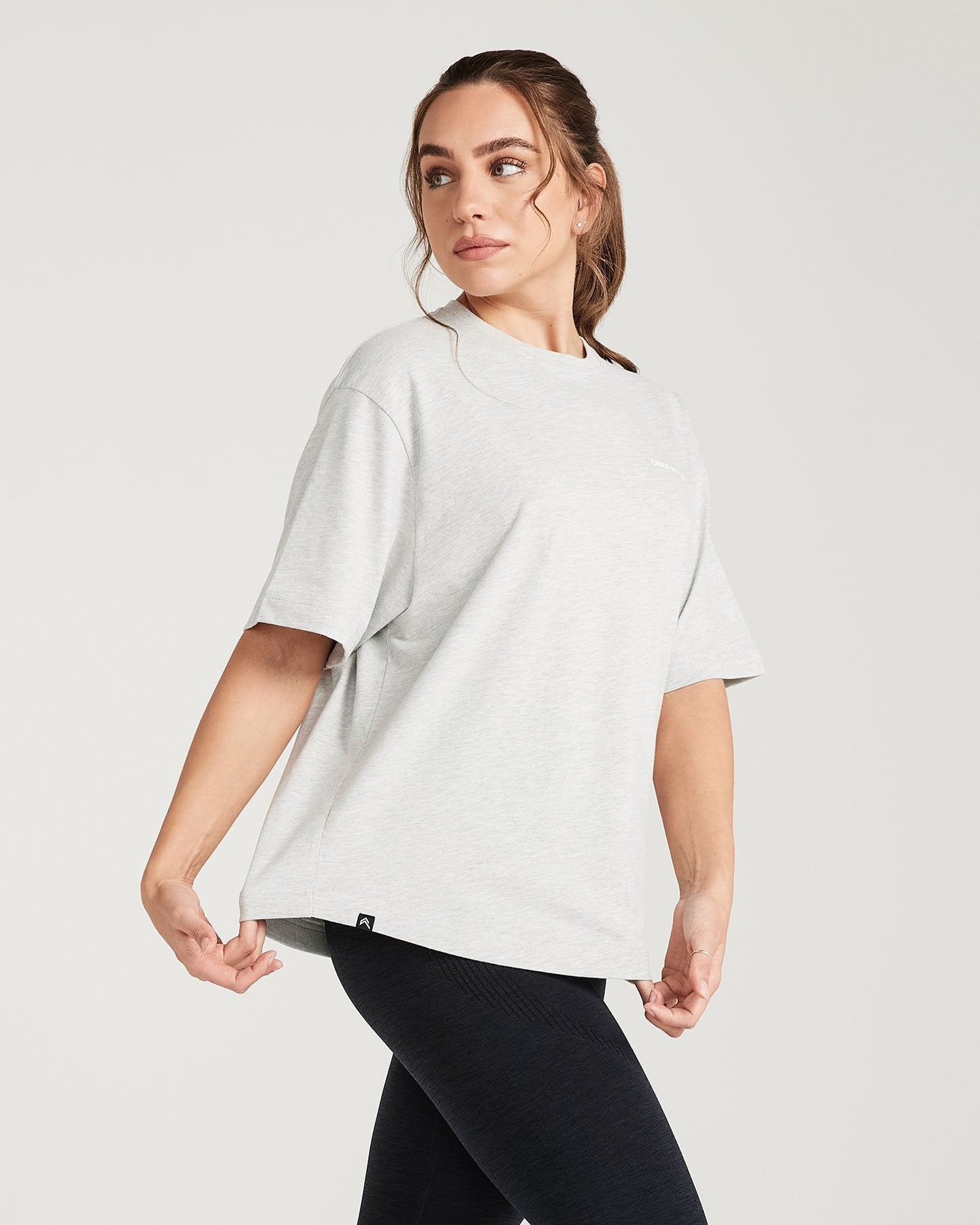 Classic Oversized Short Sleeve Tee | Silver Marl - Image 5
