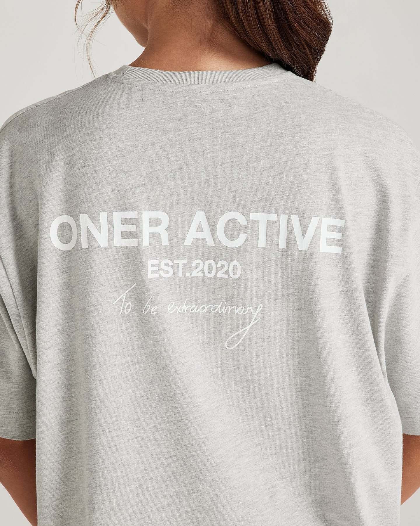 Classic Oversized Short Sleeve Tee | Silver Marl - Image 6
