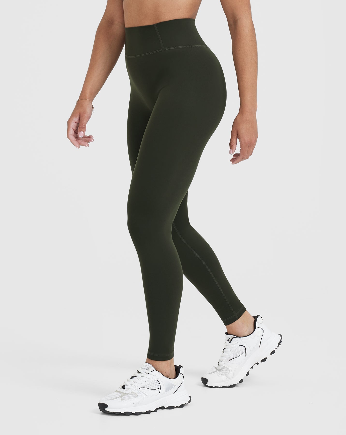 Timeless High Waisted Leggings | Khaki - Image 3