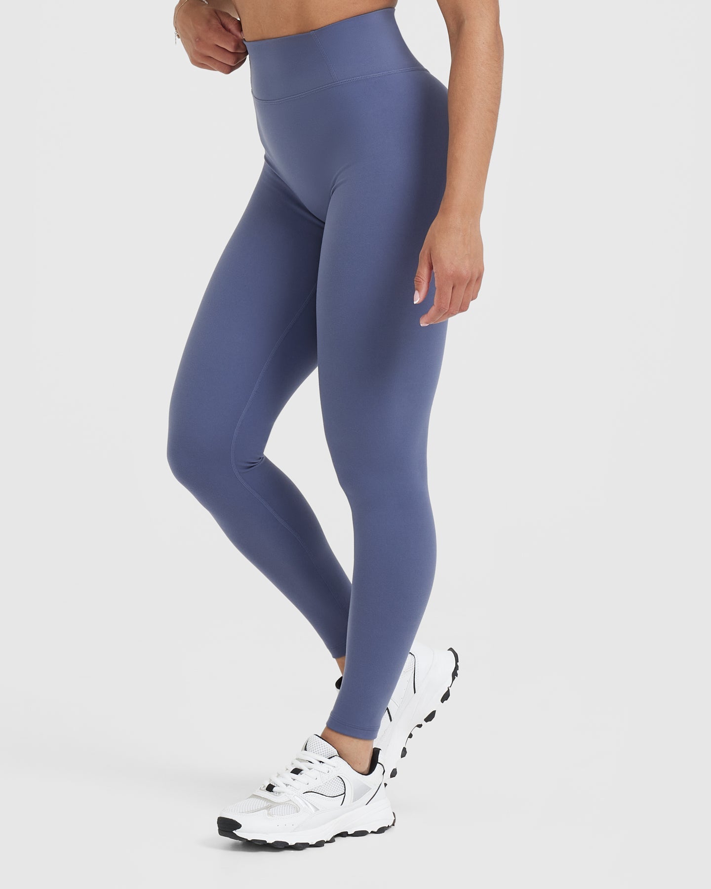 Timeless High Waisted Leggings | Slate Blue - Image 3