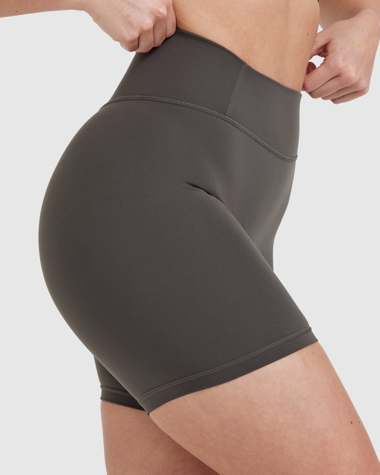 Timeless High Waisted Shorts 6" | Deep Taupe - Image 4