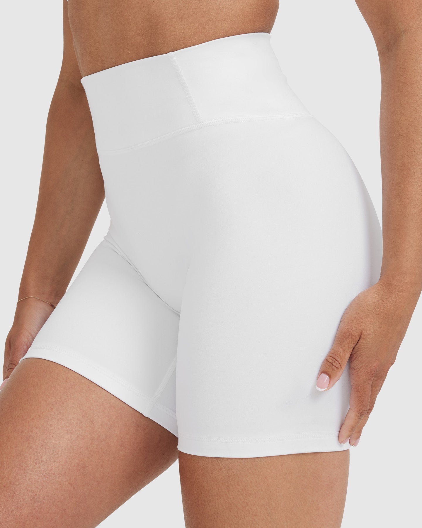 Timeless High Waisted Shorts 6" | White - Image 4