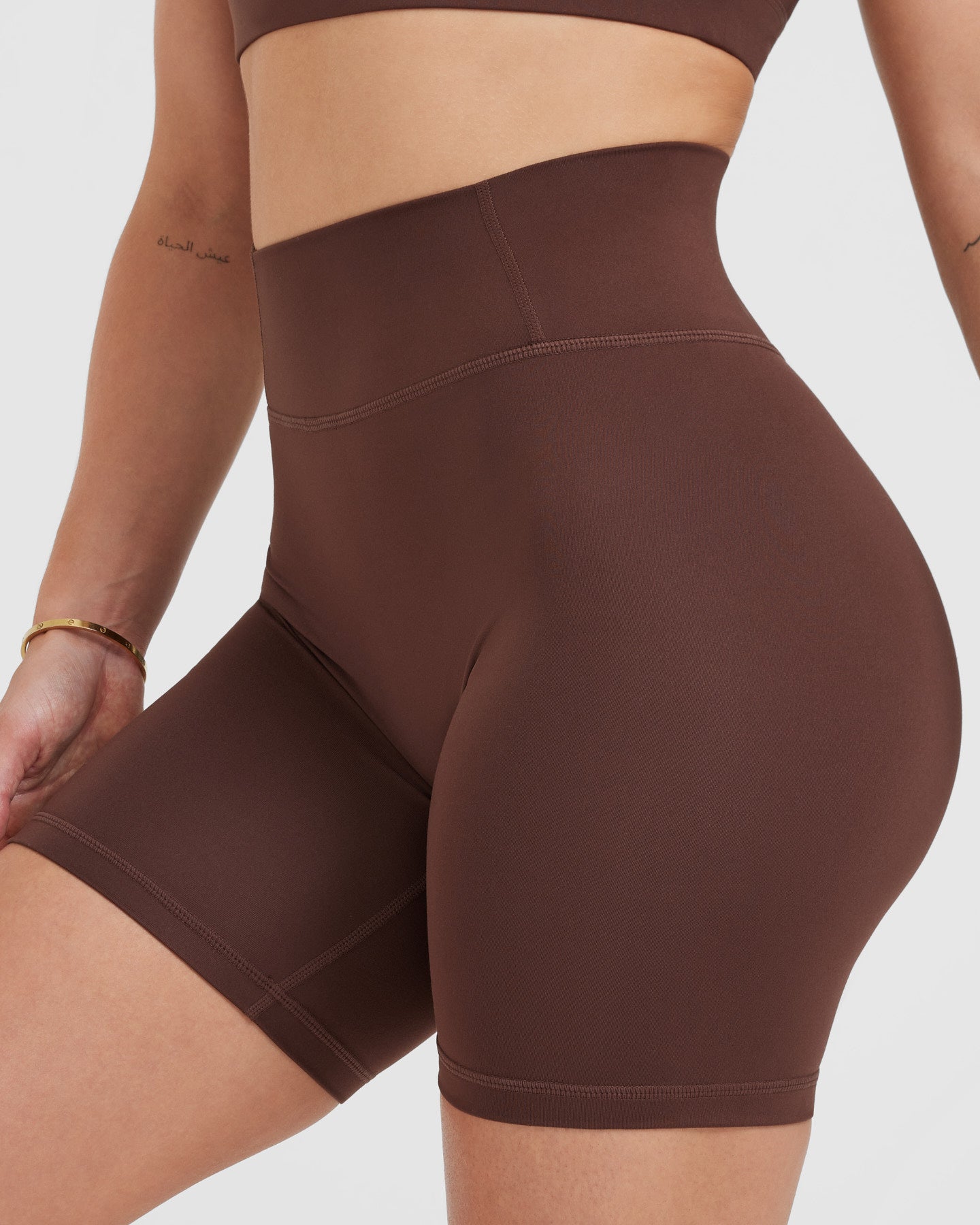Timeless High Waisted Shorts 6" | Espresso - Image 4