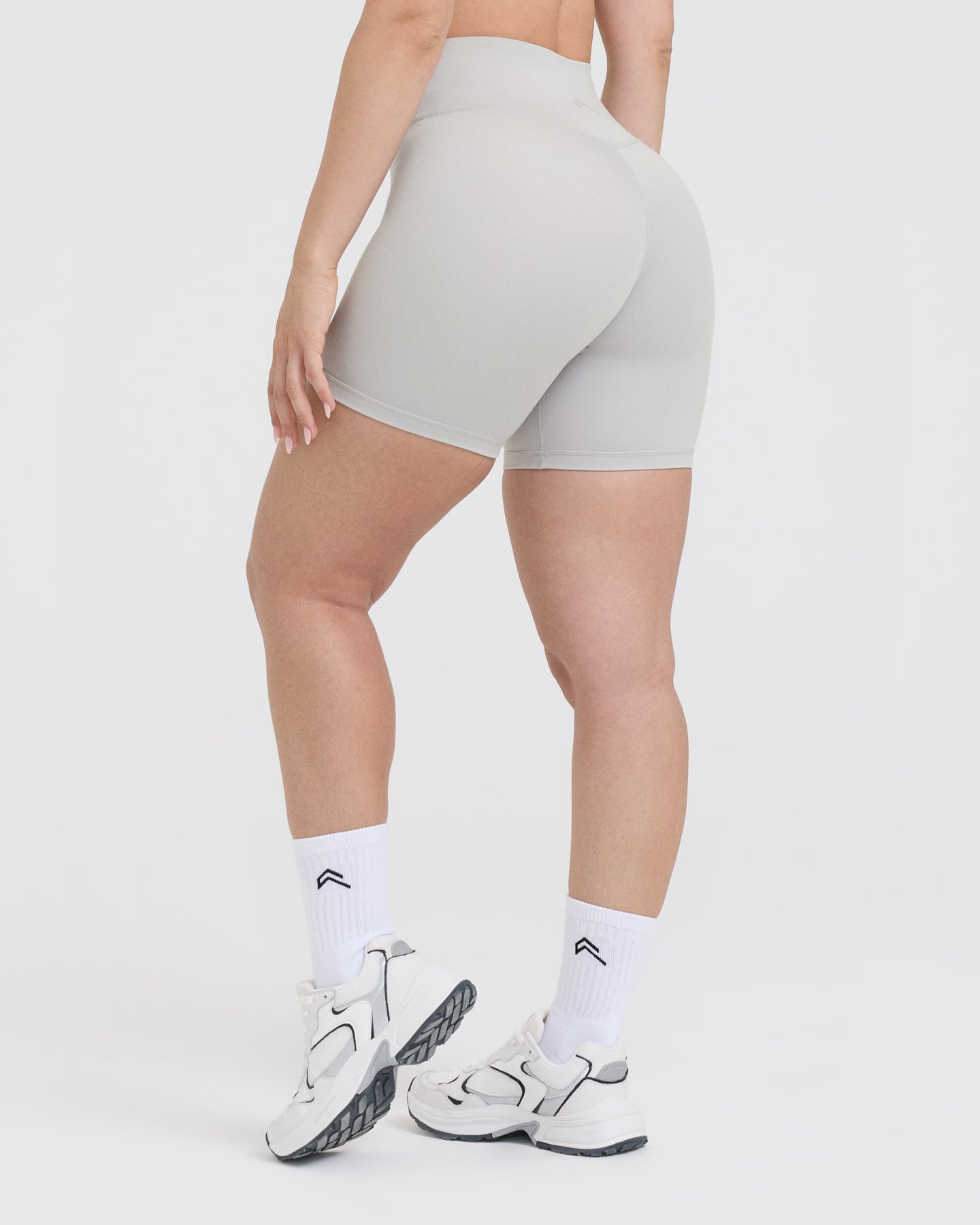 Alternative view of Timeless High Waisted Shorts 6" | Light Grey