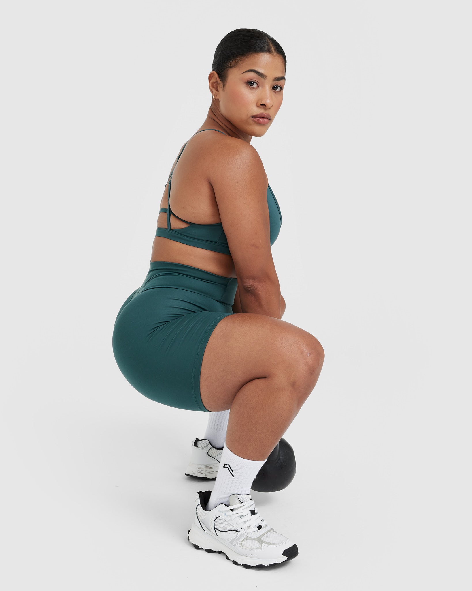 Timeless High Waisted Shorts 6" | Marine Teal - Image 3