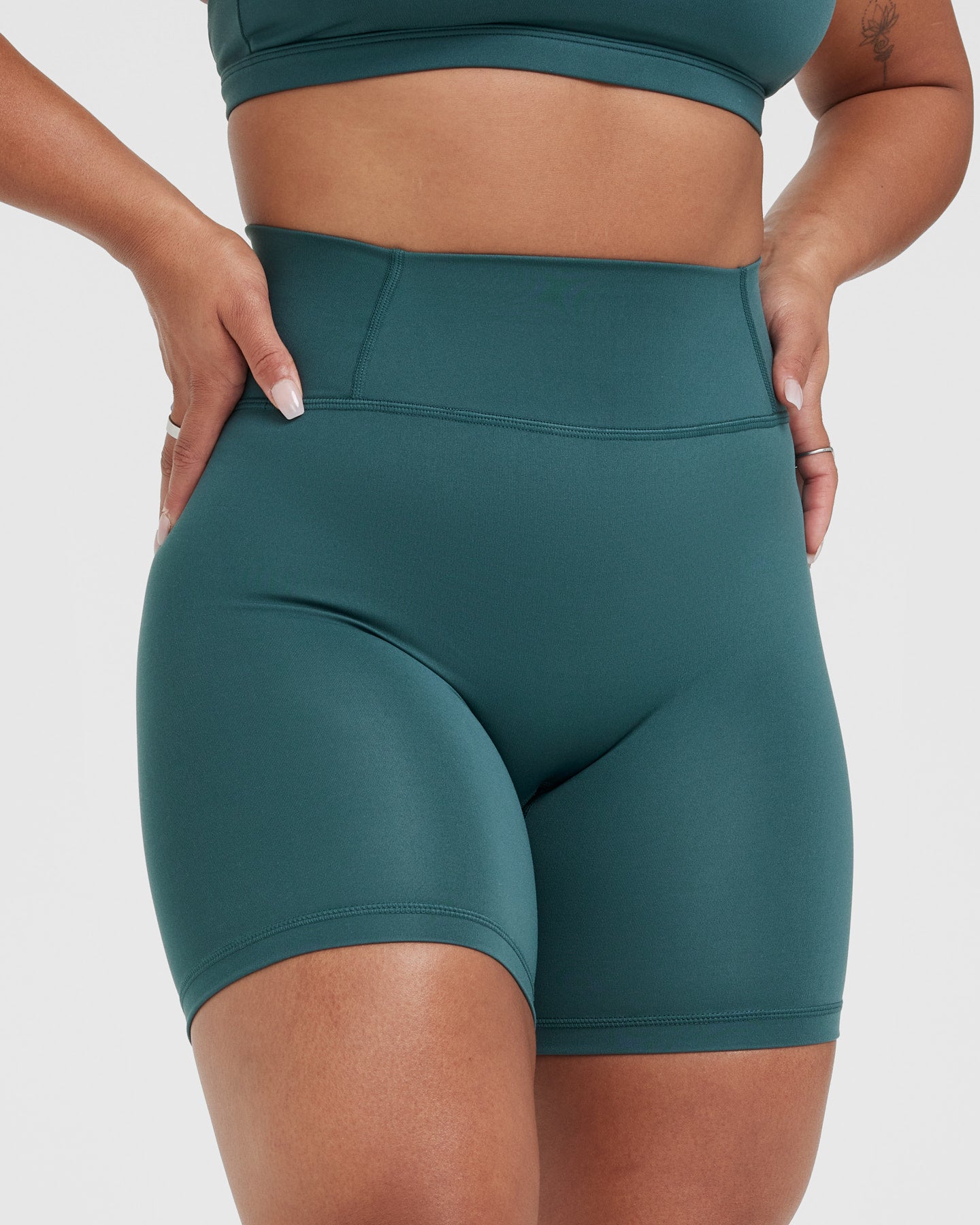 Timeless High Waisted Shorts 6" | Marine Teal - Image 4
