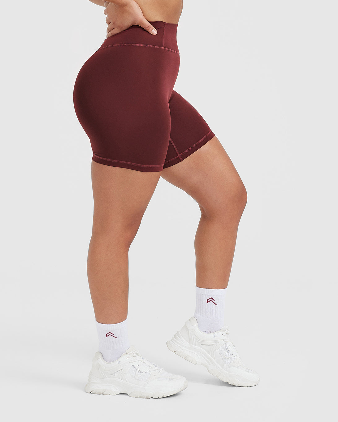 Timeless High Waisted Shorts 6" | Mulled Wine - Image 3