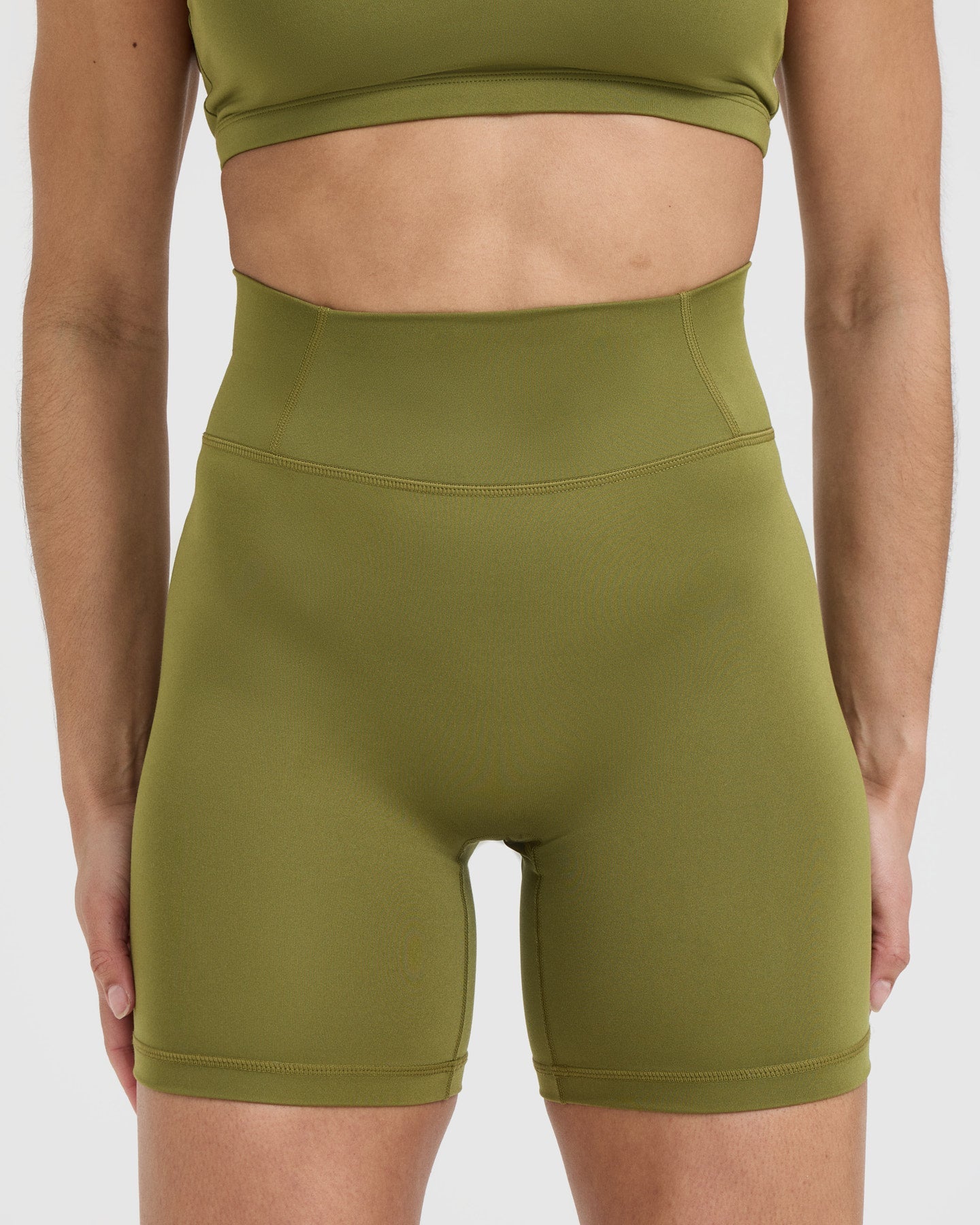 Timeless High Waisted Shorts 6" | Olive Green - Image 4