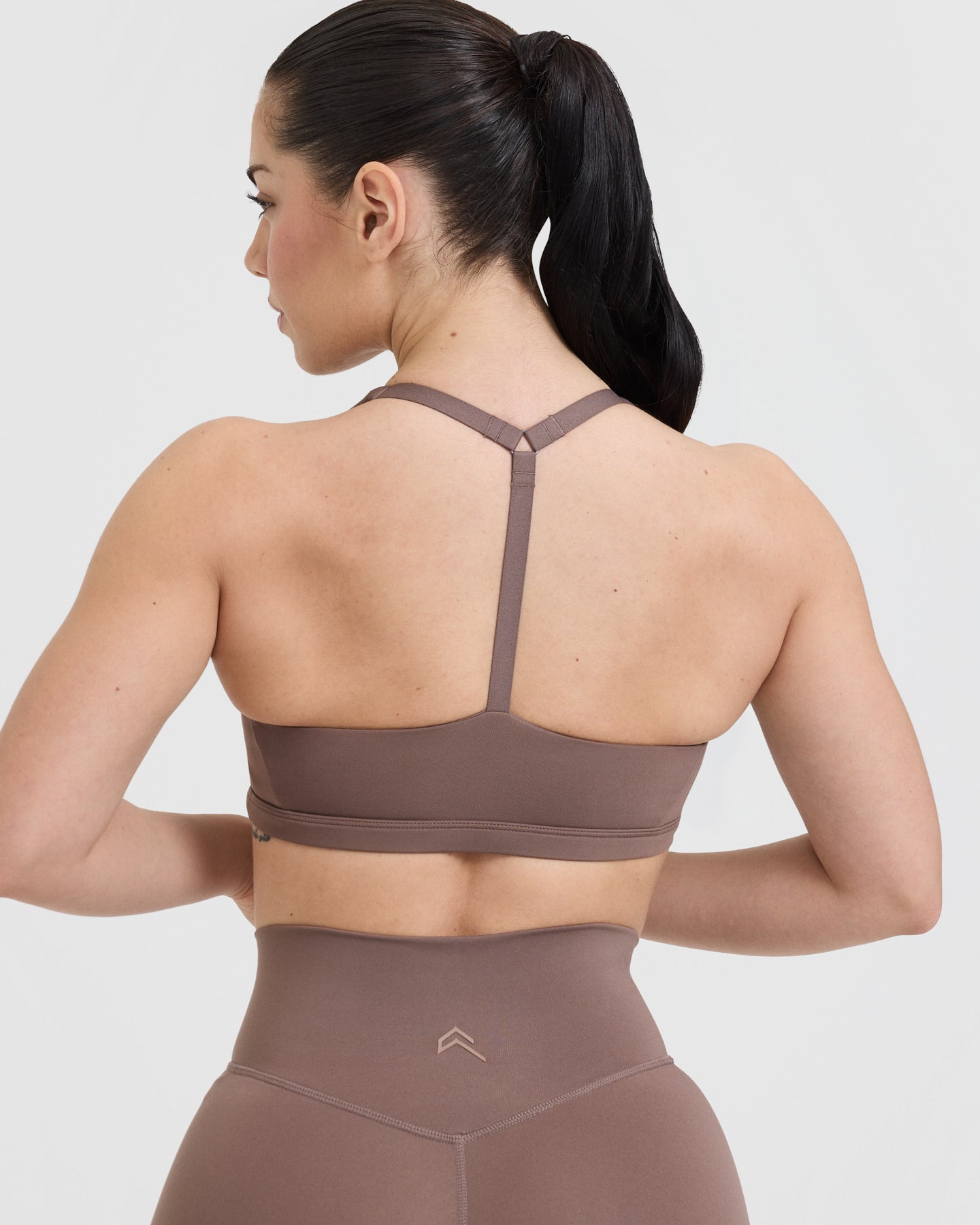 Timeless Square Neck Sports Bra | Cool Brown - Image 5