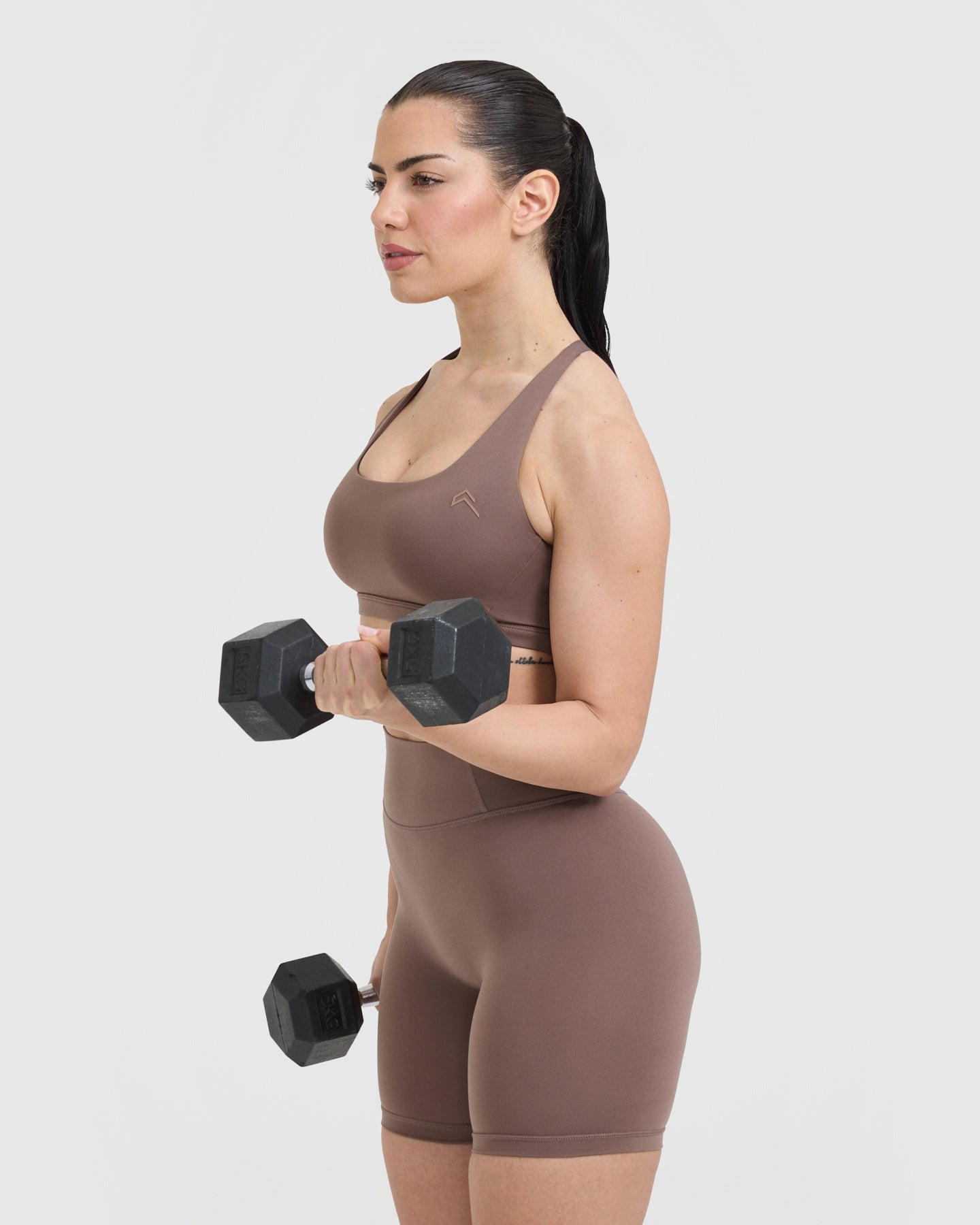 Timeless Square Neck Sports Bra | Cool Brown - Image 6