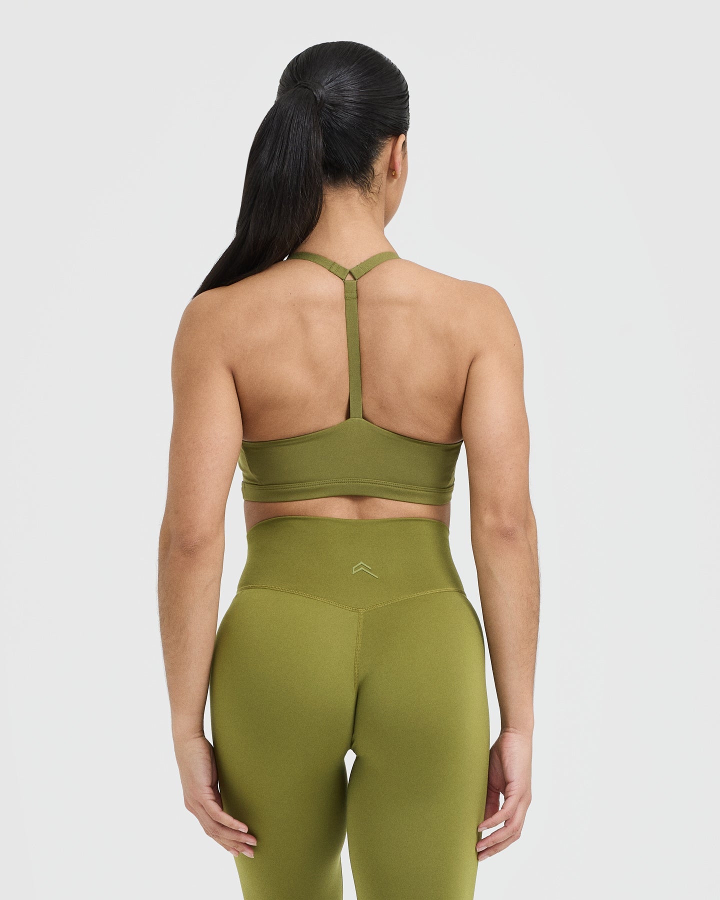 Alternative view of Timeless Square Neck Sports Bra | Olive Green