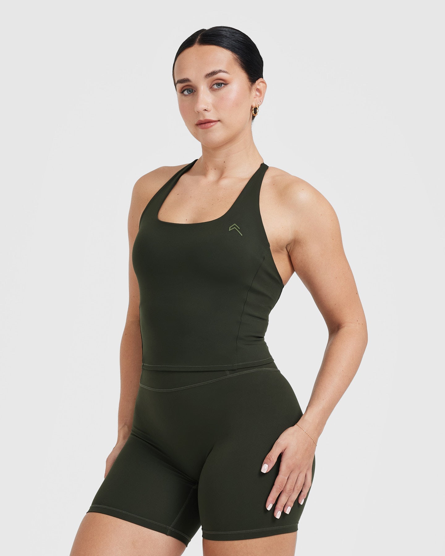 Timeless Square Neck Mid Vest | Khaki - Image 3
