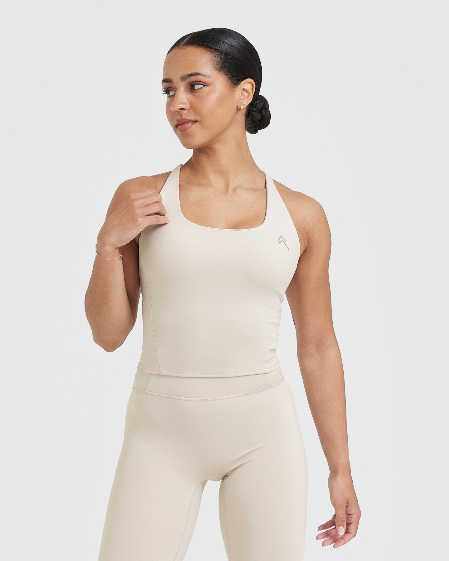 Timeless Square Neck Mid Vest | Sand