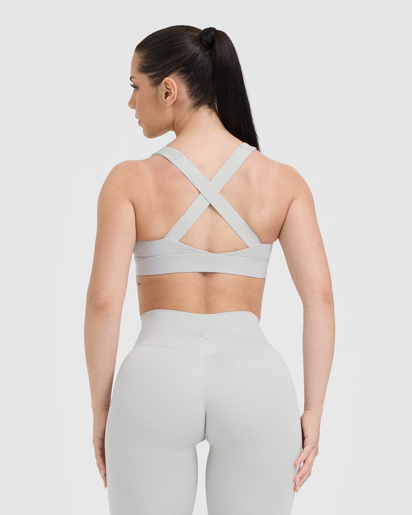 Timeless Wide Strap Sports Bra | Light Grey - Image 2