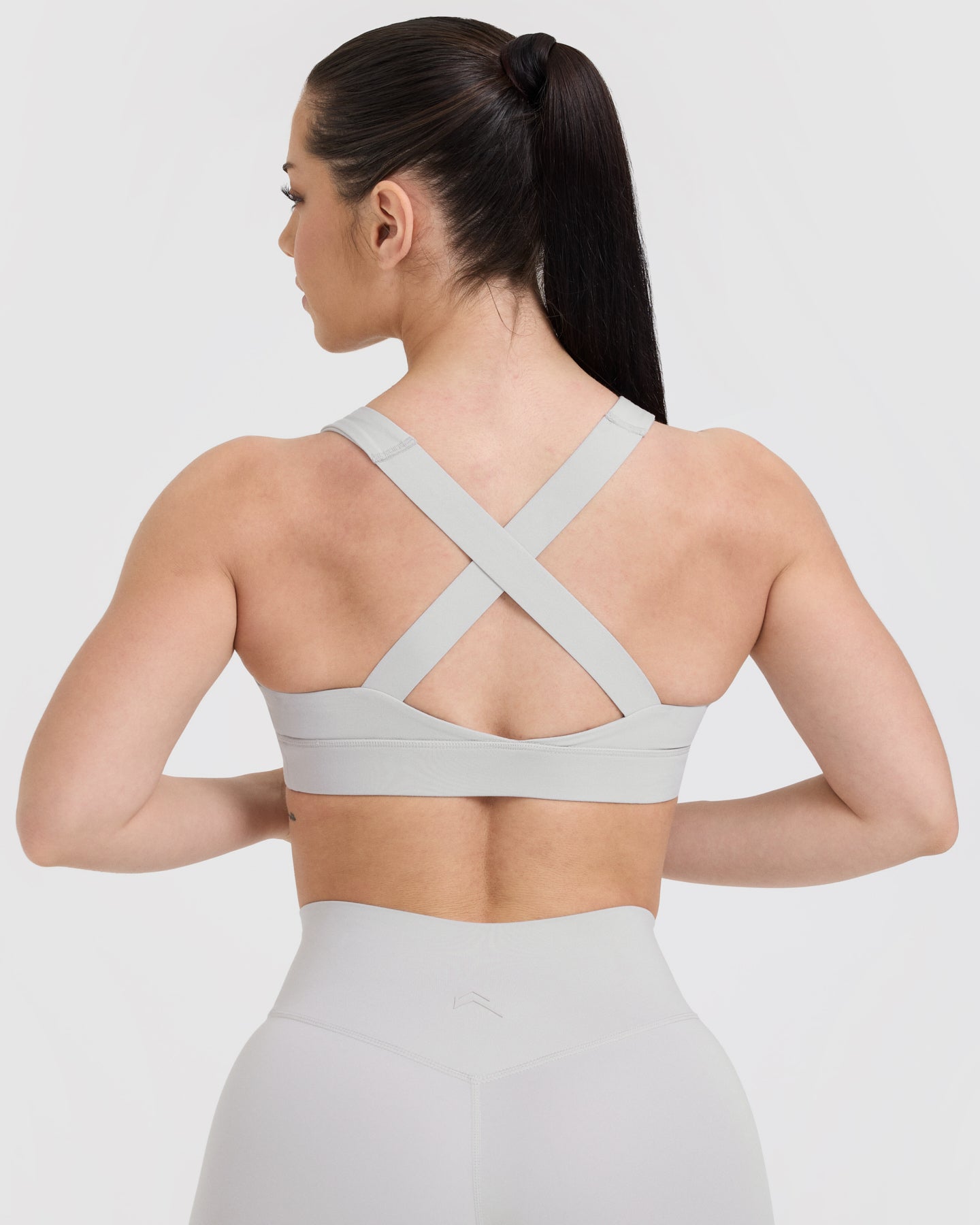 Timeless Wide Strap Sports Bra | Light Grey - Image 5