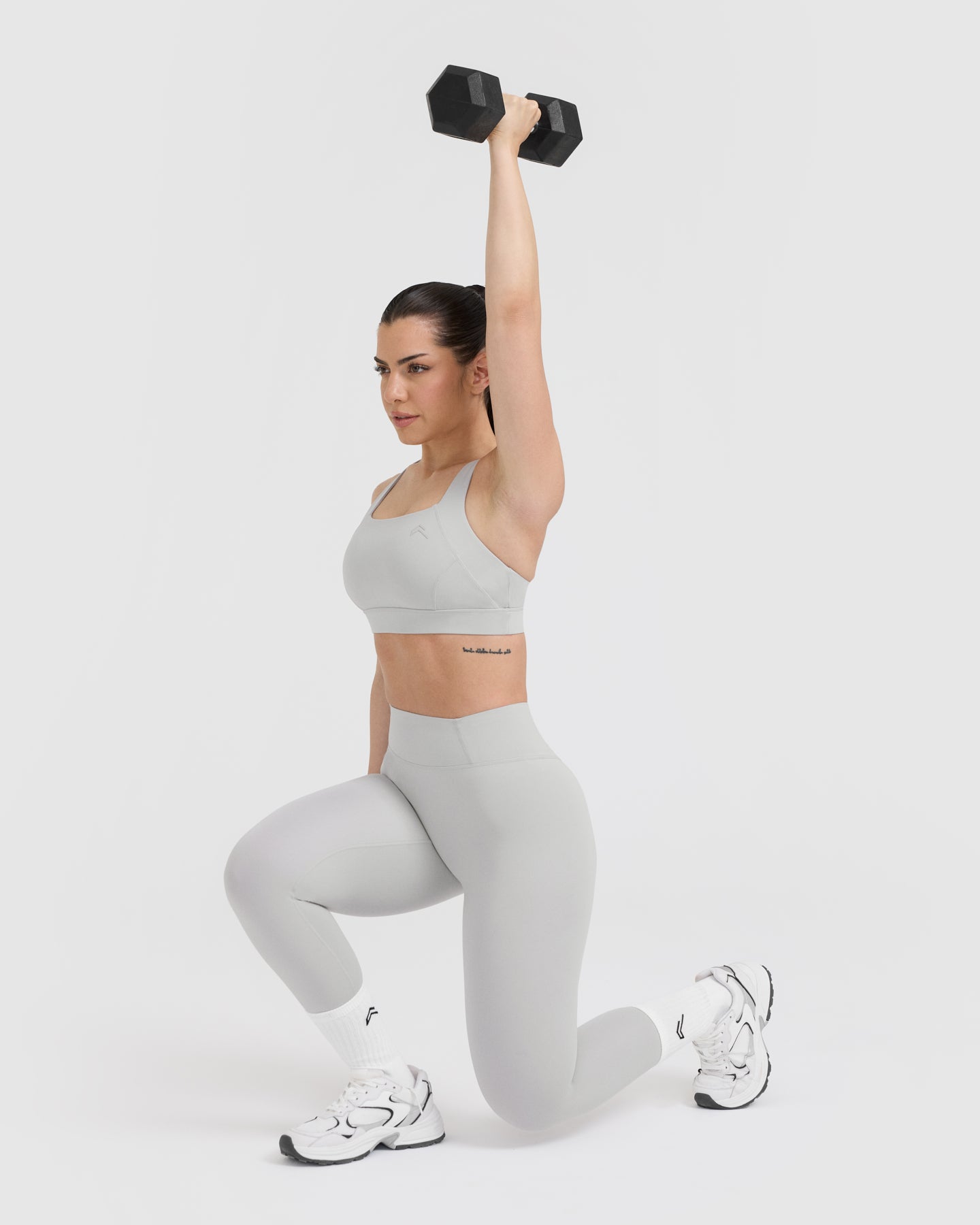 Timeless Wide Strap Sports Bra | Light Grey - Image 6