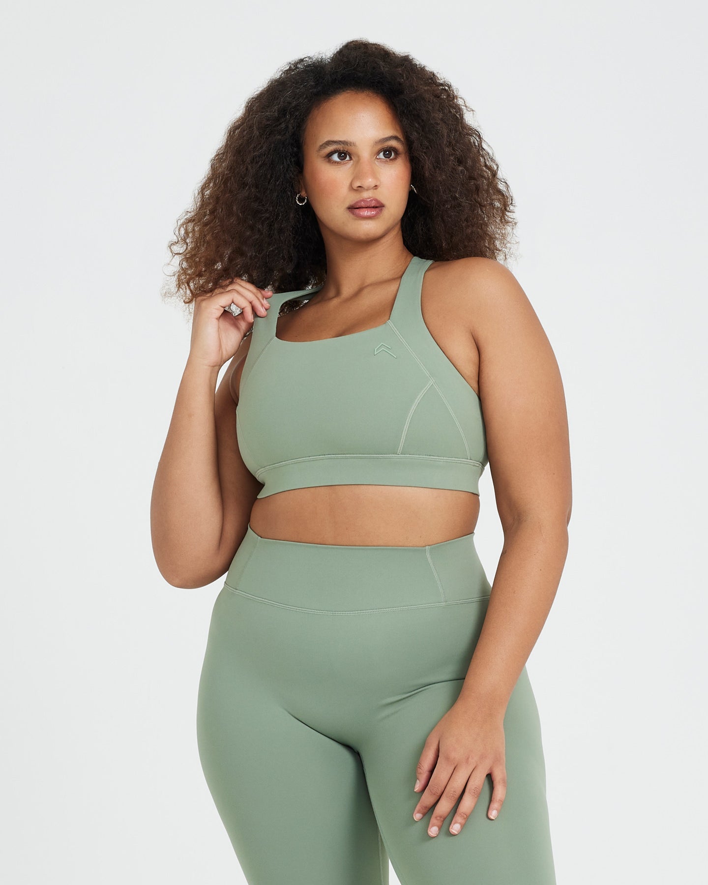 Timeless Wide Strap Sports Bra | Sage - Image 3
