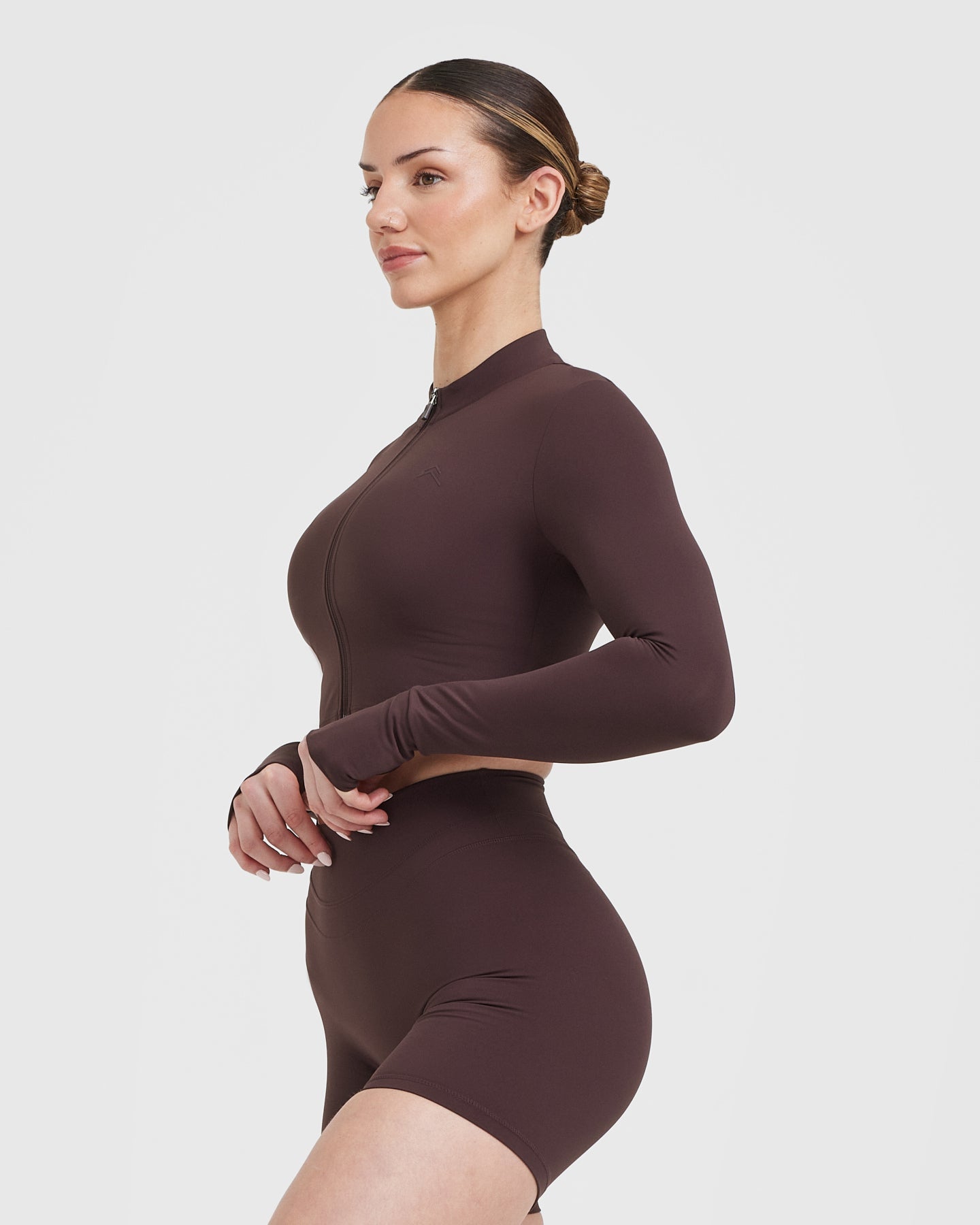 UnifiedMove Crop Jacket | Plum Brown - Image 3