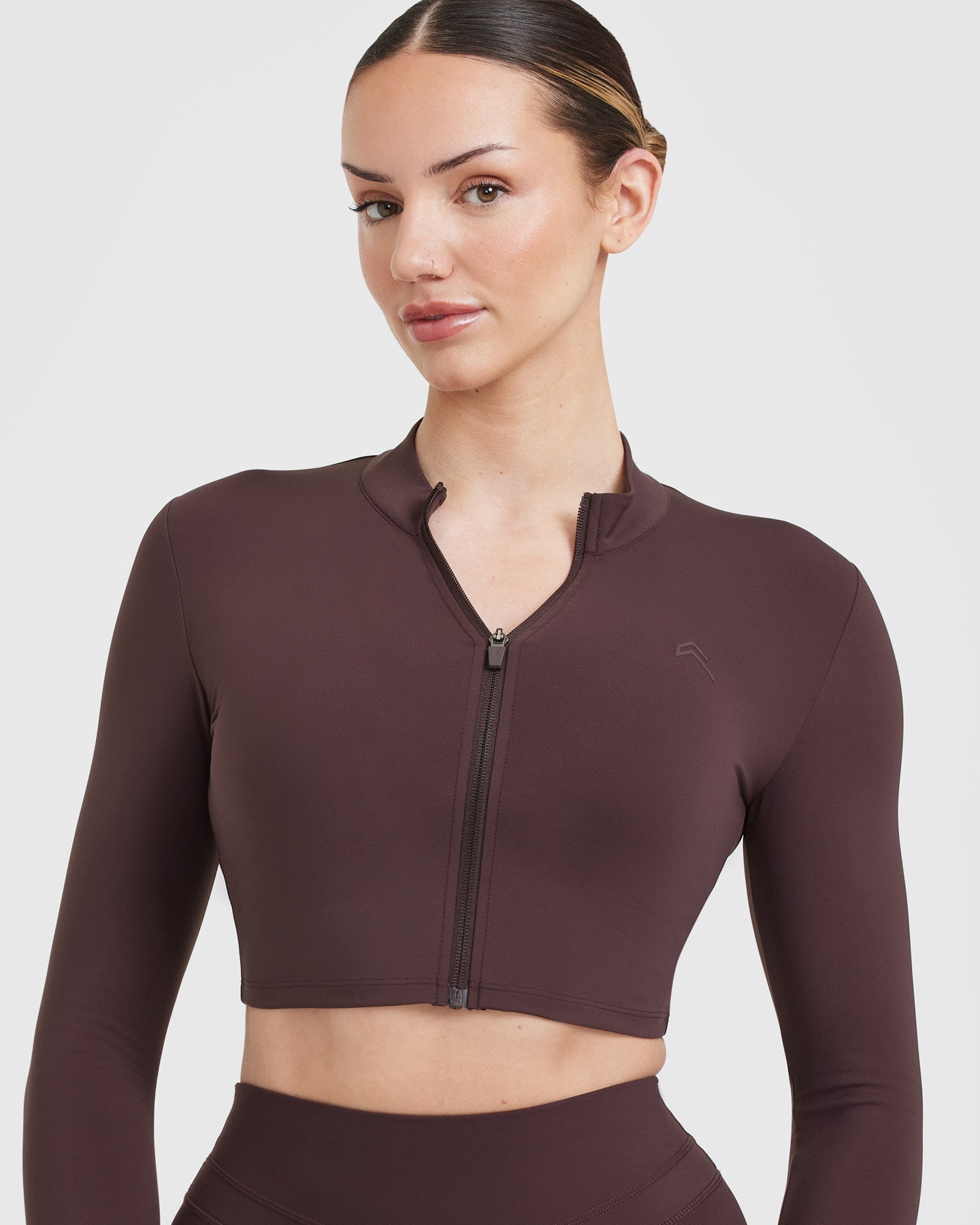 UnifiedMove Crop Jacket | Plum Brown - Image 4