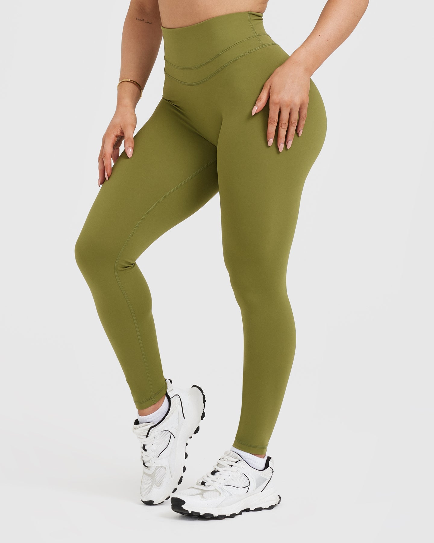 UnifiedMove High Waisted Leggings | Olive Green - Image 3