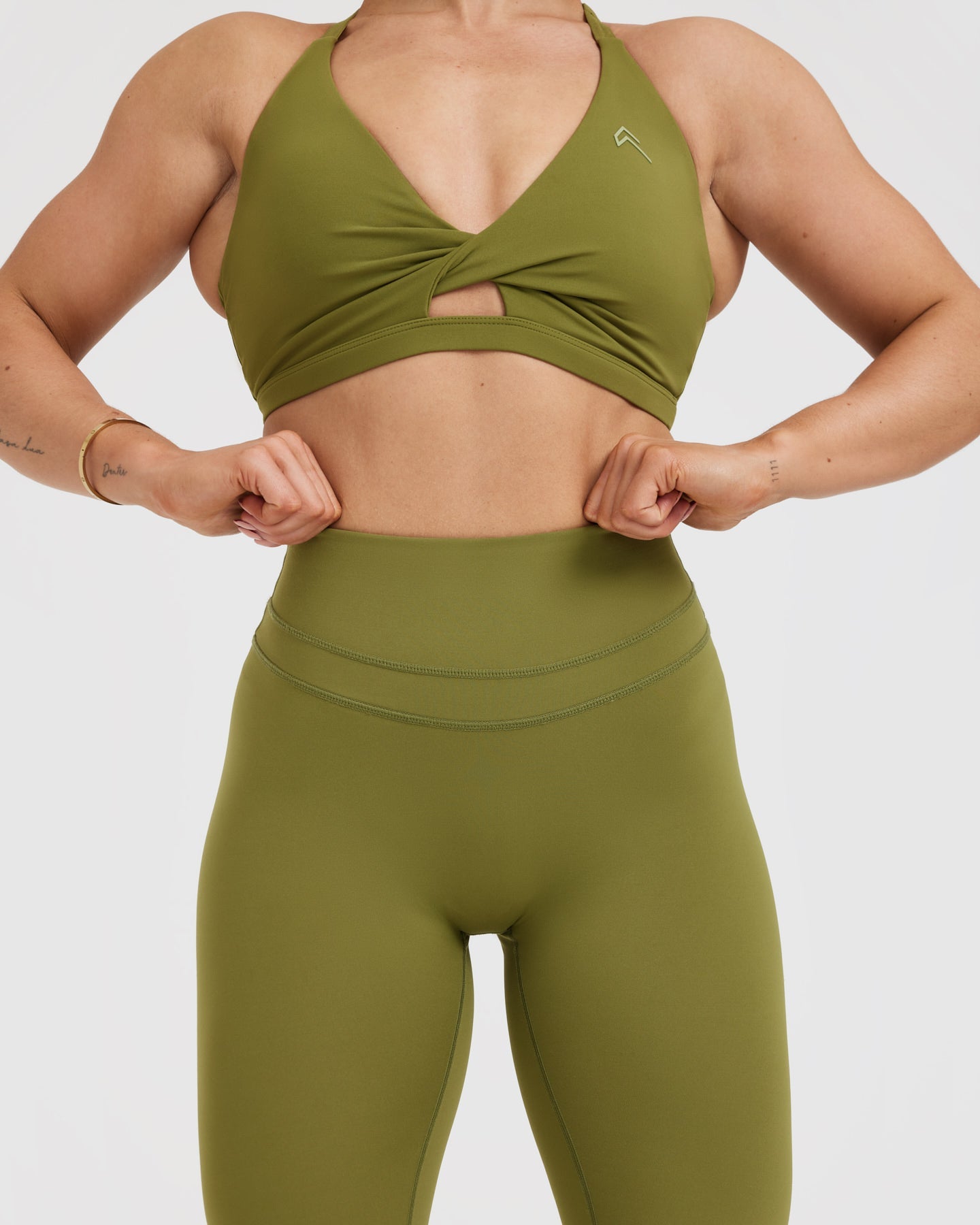 UnifiedMove High Waisted Leggings | Olive Green - Image 4