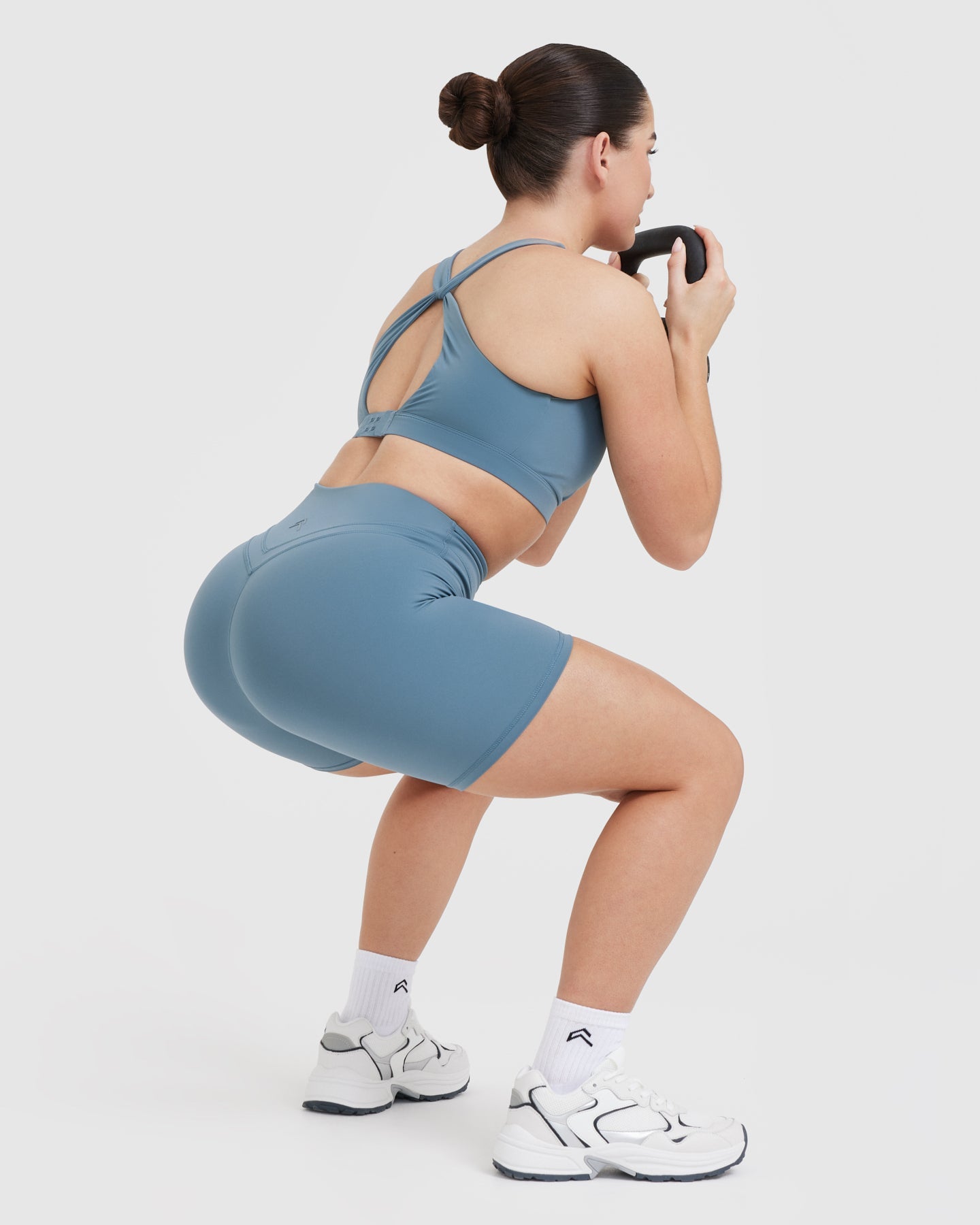 UnifiedMove High Waisted Shorts 6" | Moonstone Blue - Image 6