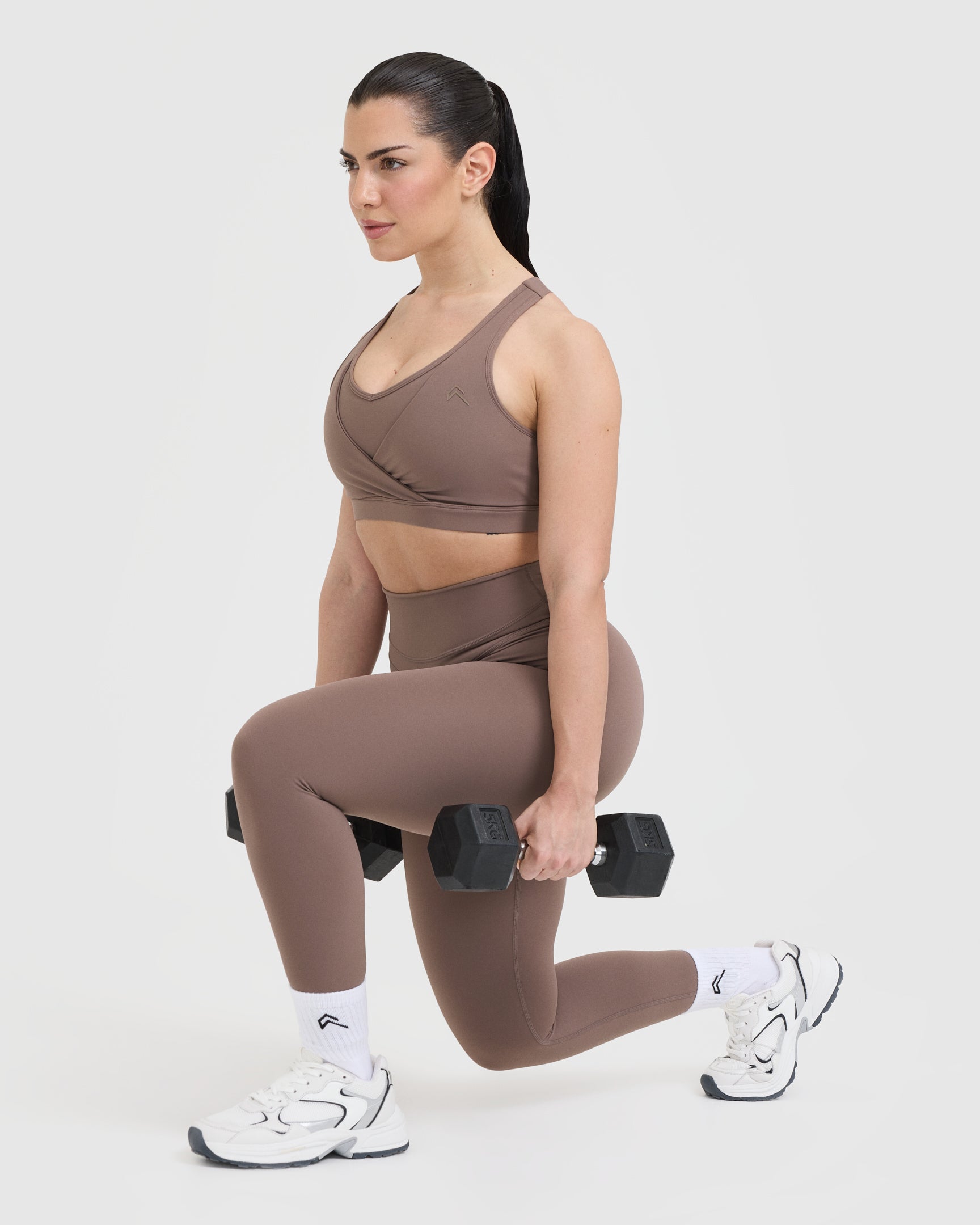 UnifiedMove Layered Sports Bra | Cool Brown - Image 6