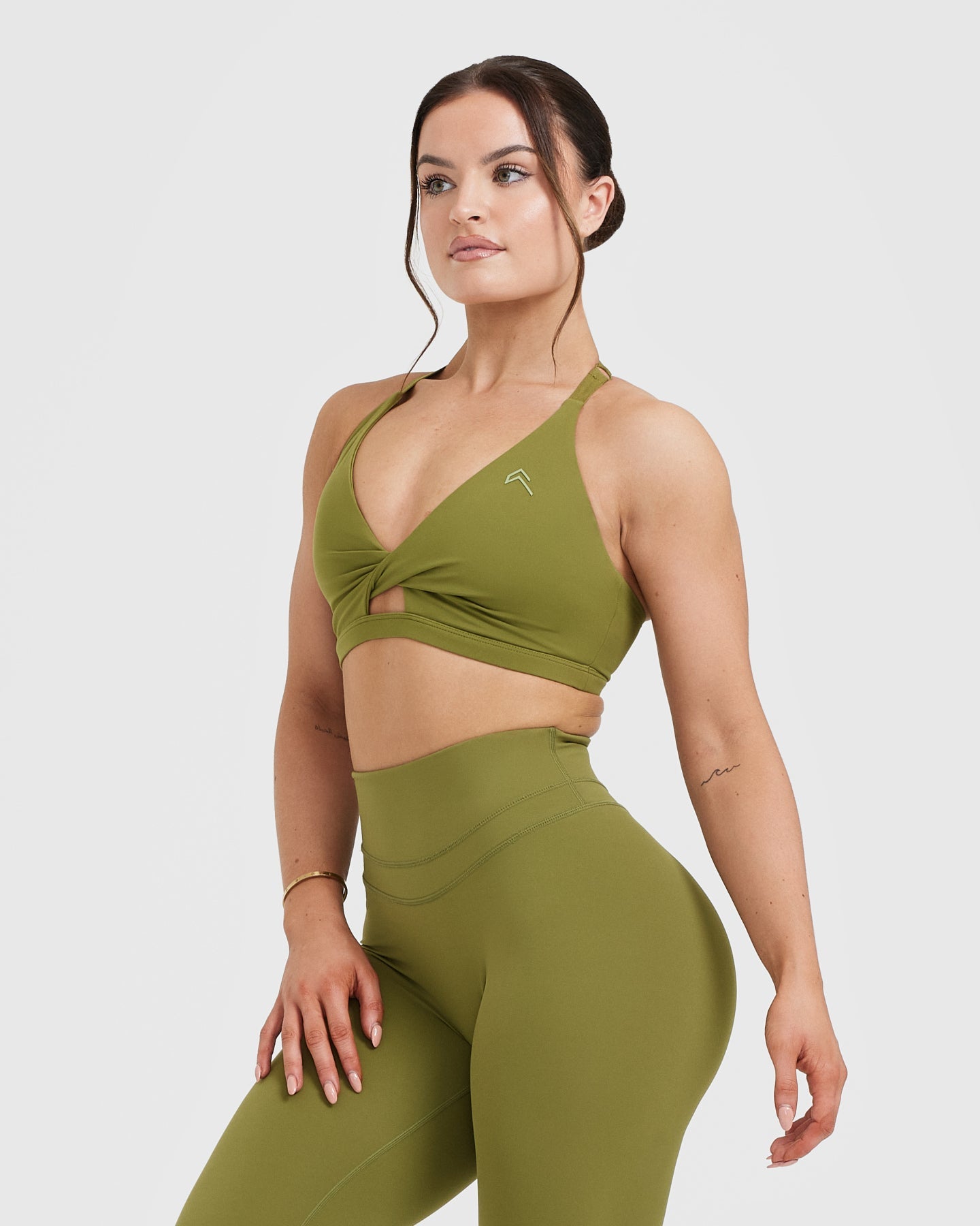 UnifiedMove Twist Sports Bra | Olive Green - Image 3