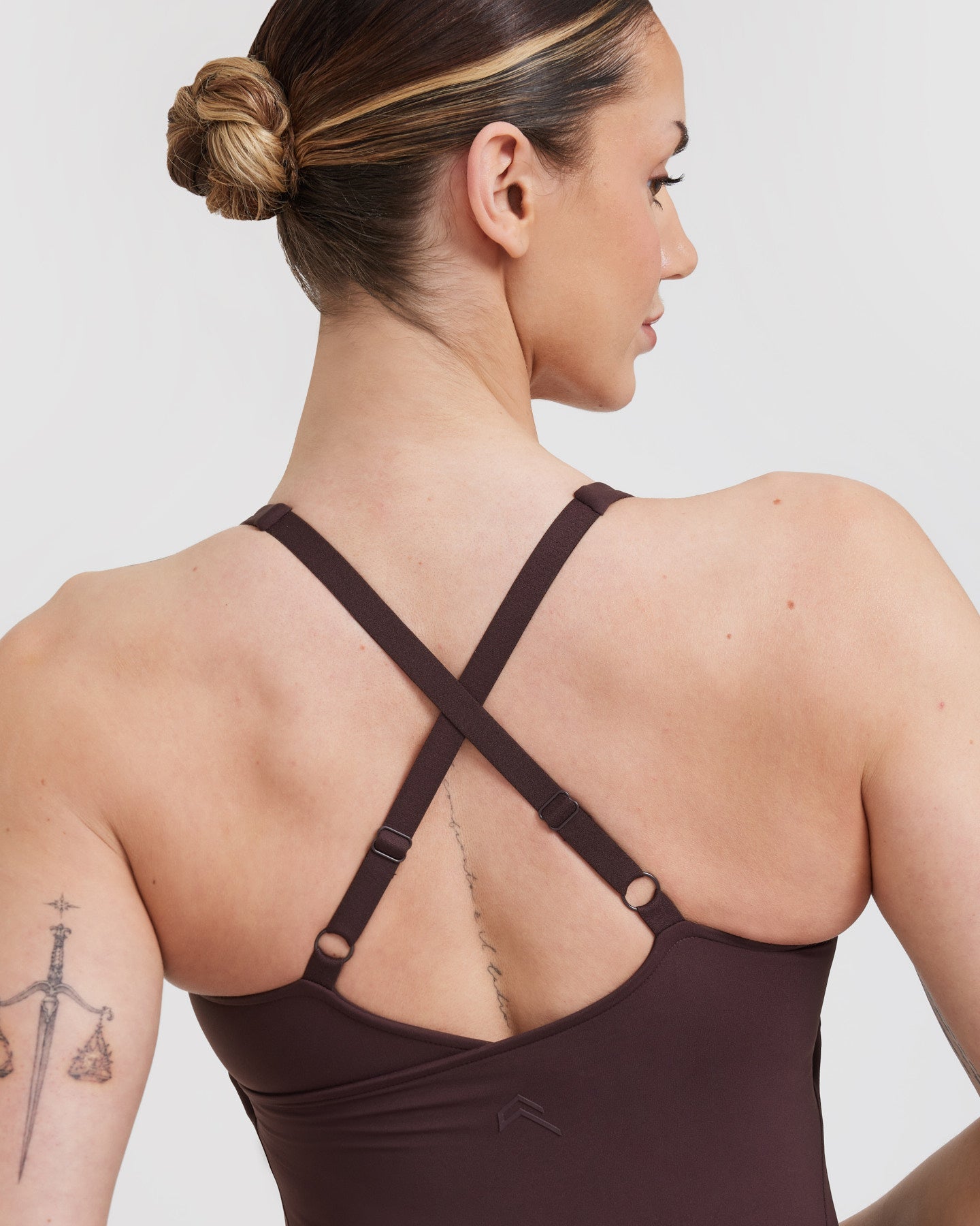 UnifiedMove V Neck Cross Back Vest | Plum Brown - Image 5