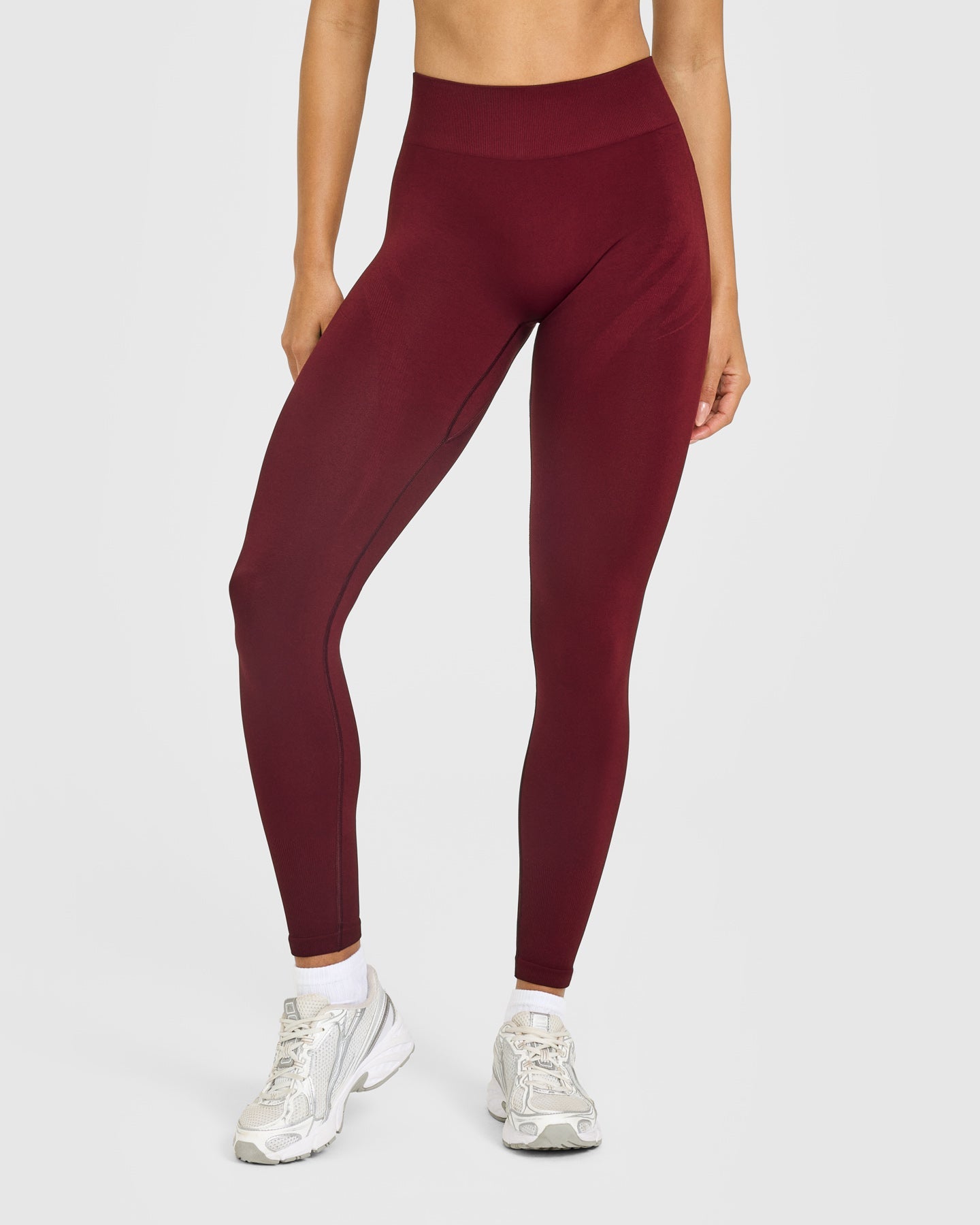 EnhanceLift Seamless Leggings with White Logo | Rosewood - Image 2