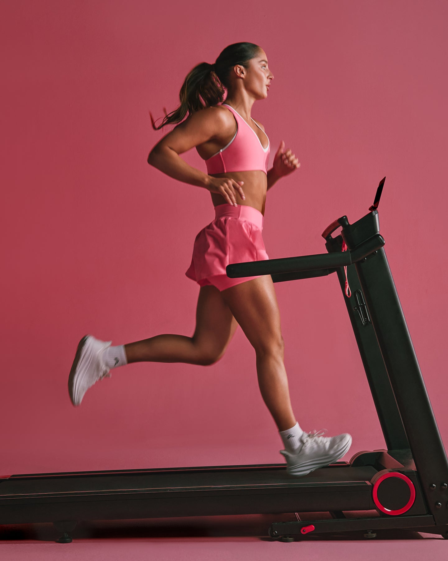 UnifiedMove Double Layer Shorts 5" with Reflective Logo | Hot Girl Pink - Image 2
